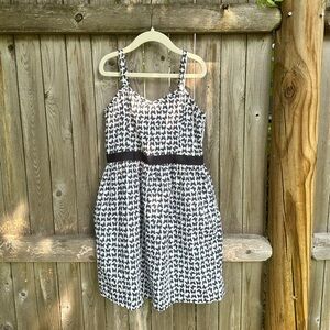 Brooks Brother’s Girls Butterfly Cotton Dress EUC Sz. 8 Navy White